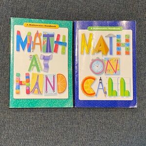 MATH ON CALL - MATH ON HAND  2 Mathematics Handbooks Colorful Books for Concepts